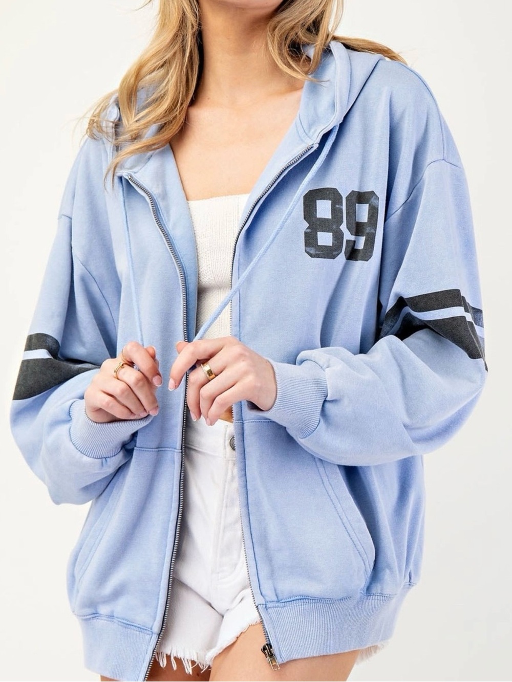Varsity Zip Up Long Sleeve Jacket